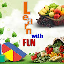 Fruit veg shape color for kids mobile app icon