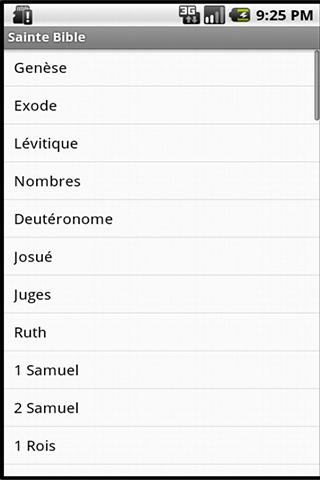 Android application La Sainte Bible en français screenshort