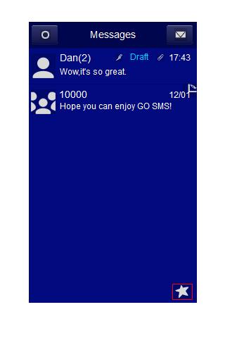 GO SMS Theme - Just Blue