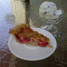 Raspberry Sour Cream Pie