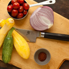 Summer Squash with Tomatoes and Aleppo Pepper