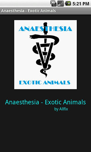 Anaesthesia Exotic Animal DEMO