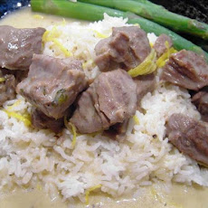 Stewed Veal in a Cream and Lemon Sauce