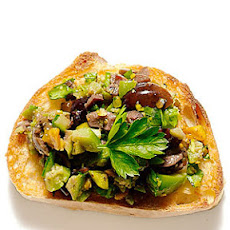 Olive and Pistachio Bruschetta