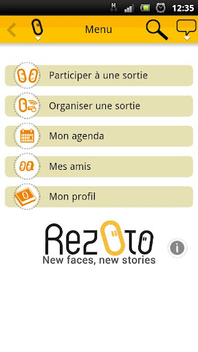 Rezoto : partage de sorties