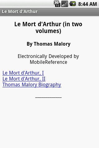 【免費書籍App】Le Mort d'Arthur-APP點子