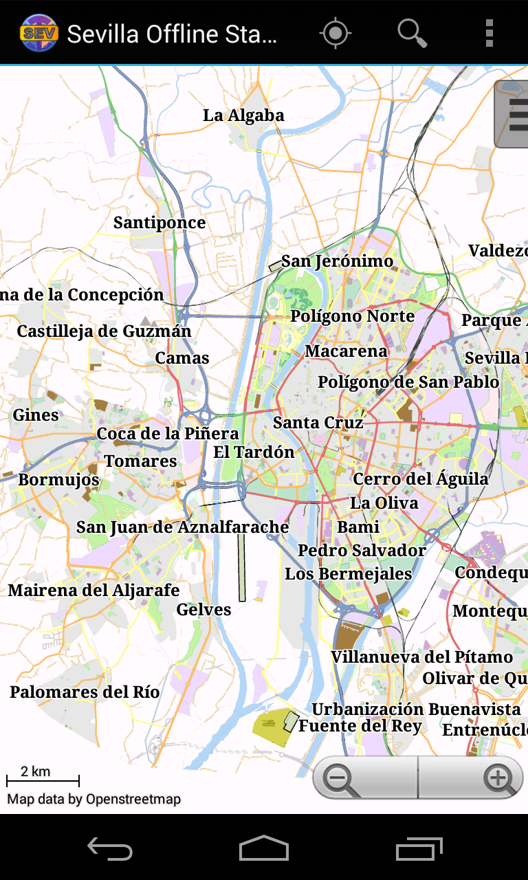 Android application Seville Offline City Map screenshort