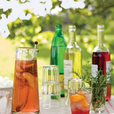 Peach and Rosemary Spritzers