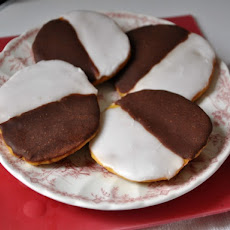 Pumpkin Black and White Cookies