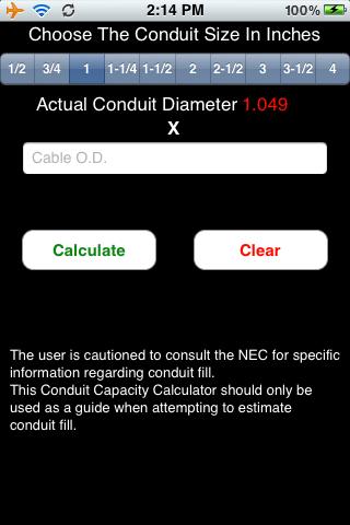 Conduit Capacity Calculator