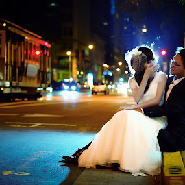 by Wenkan Zhu - Wedding Bride & Groom