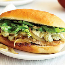 Turkey Sandwiches with Caramelized Onions and Charmoula Mayo