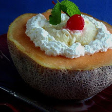 Cantaloupe Bowl & Ice Cream