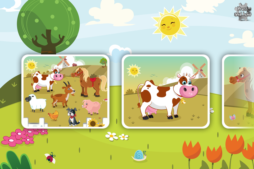 Android application Animal Jigsaw Puzzle Toddlers screenshort