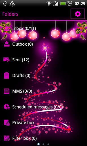 【免費個人化App】GO SMS Pro Christmas Purple-APP點子