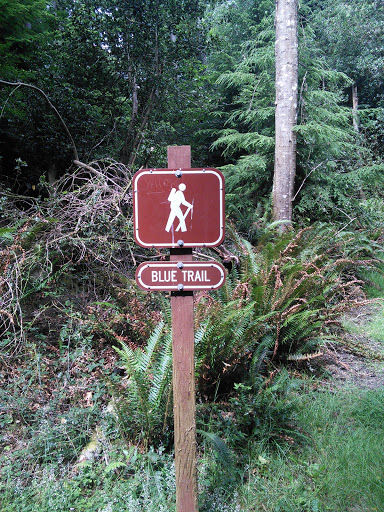 Blake Island - Blue Trail Marker