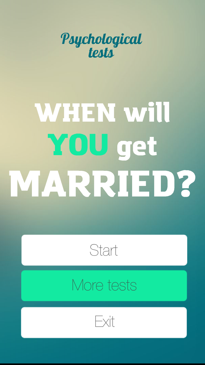 Android application Test on the wedding date screenshort