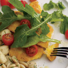 Chicken Cutlets Milanese with Butter Beans and Gnocchi