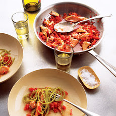 Salmon Pasta with Spicy Tomato Sauce