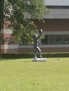 Volley Ball Girl Statue