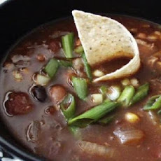 Crock Pot Beef, Bean & Bacon Soup