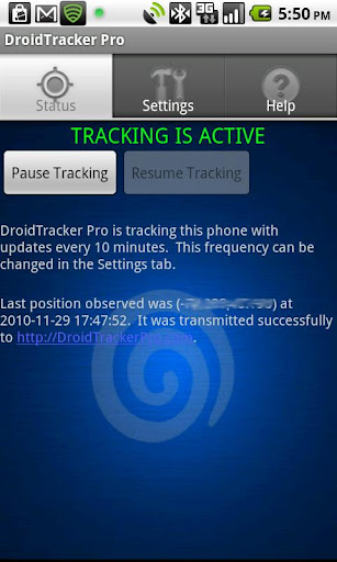 Droid Tracker Pro GPS Tracker
