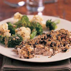 Baked Fish with Olive-Crumb Coating