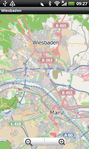 Wiesbaden Mainz Street Map