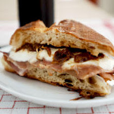 Mozzarella, Prosciutto, and Fig Jam Panino Recipe