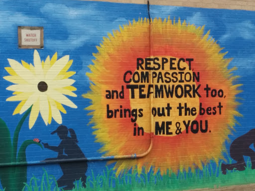 Respect Compassion and Teamwork Mural