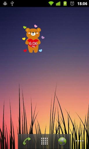 CuteBear Clock Widget