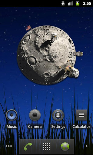 Moon clock. Beautiful widget