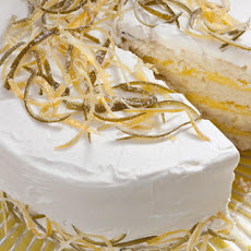 White Cake with Lemon-Lime Curd Filling and Whipped Cream Frosting Recipe