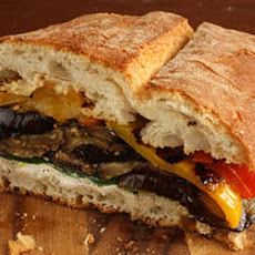 Pressed Eggplant and Pepper Sandwich Recipe