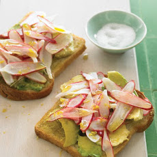 Radish and Avocado Sandwich