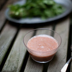 Fridge crisper gazpacho with yogurt but not bell peppers