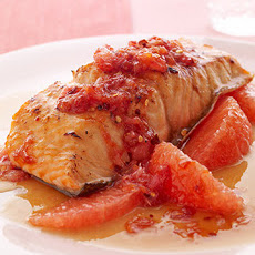 Glazed Salmon with Spicy Grapefruit Relish