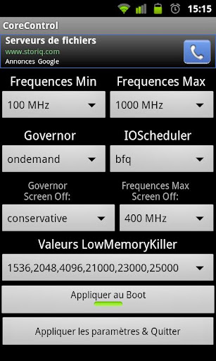 corecontrol-root for android screenshot