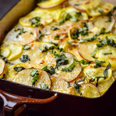 Potato, Squash, & Goat Cheese Gratin