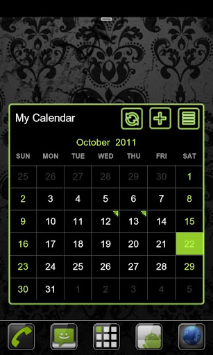 GOWidget Theme- Green Glow Ex