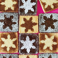 Snowflake-Stenciled Shortbread Cookies