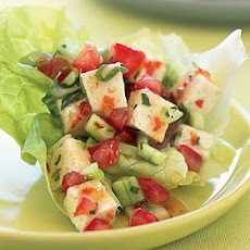 Spicy Lime and Herbed Tofu in Lettuce Cups