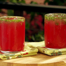Electric Blood Orange Limeade with Muddled Mint