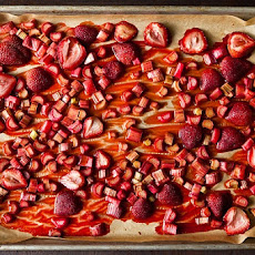 Roasted Rhubarb and Strawberries