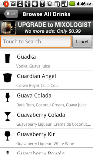 mixology-drink-recipes for android screenshot