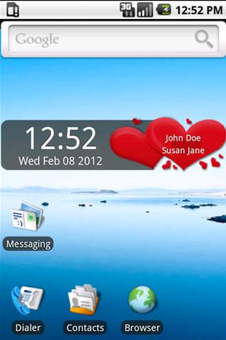 Valentine's Day Clock Widget