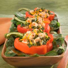 Roasted Bell Pepper Salad Boats 
