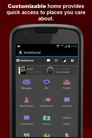 kracksocial-meet-sexy-people for android screenshot