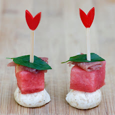 Watermelon Mint Cheese Bites