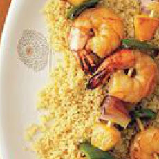 Pineapple-Shrimp Kebabs with Couscous